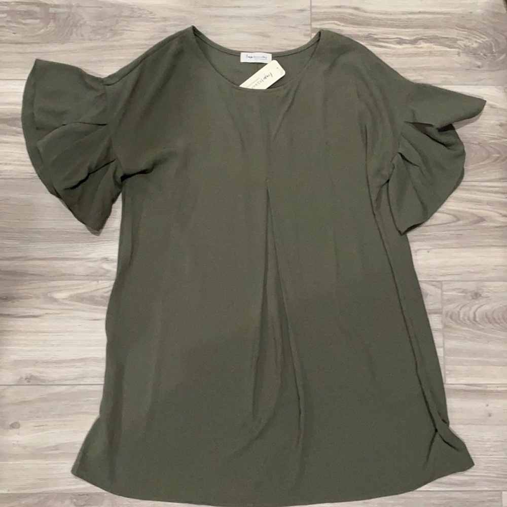 Impressions Hunter Green Shift Dress